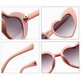 Maxbell Fashion Women Sunglasses Heart-Shape Eyewear Cat Eye Hippy Boho Lady pink