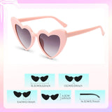 Maxbell Fashion Women Sunglasses Heart-Shape Eyewear Cat Eye Hippy Boho Lady pink