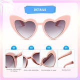 Maxbell Fashion Women Sunglasses Heart-Shape Eyewear Cat Eye Hippy Boho Lady pink