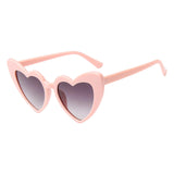 Maxbell Fashion Women Sunglasses Heart-Shape Eyewear Cat Eye Hippy Boho Lady pink