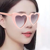 Maxbell Fashion Women Sunglasses Heart-Shape Eyewear Cat Eye Hippy Boho Lady pink