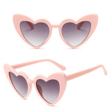 Maxbell Fashion Women Sunglasses Heart-Shape Eyewear Cat Eye Hippy Boho Lady pink