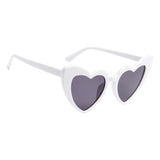 Maxbell Fashion Women Sunglasses Heart-Shape Eyewear Cat Eye Hippy Boho Lady white