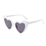 Maxbell Fashion Women Sunglasses Heart-Shape Eyewear Cat Eye Hippy Boho Lady white