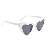 Maxbell Fashion Women Sunglasses Heart-Shape Eyewear Cat Eye Hippy Boho Lady white