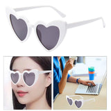 Maxbell Fashion Women Sunglasses Heart-Shape Eyewear Cat Eye Hippy Boho Lady white
