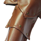 Maxbell 2x1Set Gothic Steampunk Adjustable Shoulder Armor/Arm Strap Metal Decor Brown