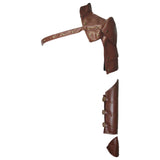 Maxbell 3x1Set Gothic Steampunk Adjustable Shoulder Armor/Arm Strap Metal Decor Brown