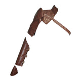 Maxbell 3x1Set Gothic Steampunk Adjustable Shoulder Armor/Arm Strap Metal Decor Brown