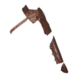 Maxbell 2x1Set Gothic Steampunk Adjustable Shoulder Armor/Arm Strap Metal Decor Brown