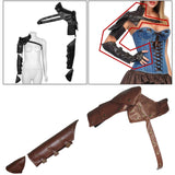Maxbell 2x1Set Gothic Steampunk Adjustable Shoulder Armor/Arm Strap Metal Decor Brown
