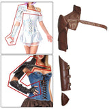 Maxbell 3x1Set Gothic Steampunk Adjustable Shoulder Armor/Arm Strap Metal Decor Brown