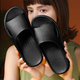 Fashion Summer Slippers Slip-On Shower EVA Soft Sandal for Women Men Black