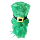 Maxbell 6pcs Mens St. Patricks Day Green Leprechaun Hat w/ Beard Irish Costume