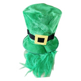 Maxbell 6pcs Mens St. Patricks Day Green Leprechaun Hat w/ Beard Irish Costume