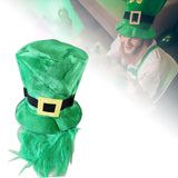 Maxbell 6pcs Mens St. Patricks Day Green Leprechaun Hat w/ Beard Irish Costume