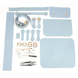 Maxbell 3xDIY Sewing Stitching Womens Leather Bag Making Complete Kit Handbag Blue