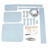 Maxbell 3xDIY Sewing Stitching Womens Leather Bag Making Complete Kit Handbag Blue