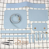 Maxbell 4xDIY Sewing Stitching Womens Leather Bag Making Complete Kit Handbag Blue