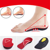 Maxbell Maxbell Comfortable 3/4 Orthotics Shoe Insoles Flat Feet for Running Walking Red S