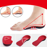 Maxbell Maxbell Comfortable 3/4 Orthotics Shoe Insoles Flat Feet for Running Walking Red M