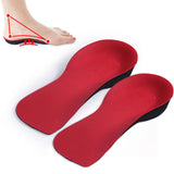 Maxbell Maxbell Comfortable 3/4 Orthotics Shoe Insoles Flat Feet for Running Walking Red M