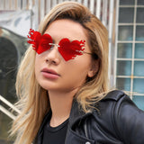 Maxbell Womens Love Heart Shape Lens Sunglasses Eyewear Eye Glasses Shades Boho