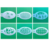Maxbell 3x42 Pieces Face Paint Stencils Easy Use for Kids Makeup Easy Clean Reusable