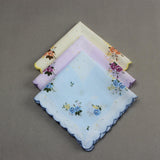 Maxbell 4x18 Pieces Women Soft Cotton Handkerchiefs Wedding Party Hankie Kerchiefs