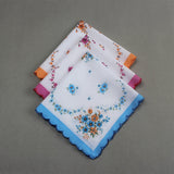 Maxbell 3x18 Pieces Women Soft Cotton Handkerchiefs Wedding Party Hankie Kerchiefs