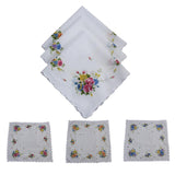 Maxbell 5x18 Pieces Women Soft Cotton Handkerchiefs Wedding Party Hankie Kerchiefs