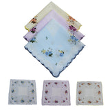 Maxbell 5x18 Pieces Women Soft Cotton Handkerchiefs Wedding Party Hankie Kerchiefs