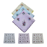 Maxbell 4x18 Pieces Women Soft Cotton Handkerchiefs Wedding Party Hankie Kerchiefs