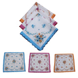 Maxbell 2x18 Pieces Women Soft Cotton Handkerchiefs Wedding Party Hankie Kerchiefs