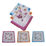 Maxbell 3x18 Pieces Women Soft Cotton Handkerchiefs Wedding Party Hankie Kerchiefs