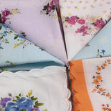Maxbell 5x18 Pieces Women Soft Cotton Handkerchiefs Wedding Party Hankie Kerchiefs