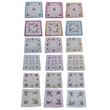Maxbell 2x18 Pieces Women Soft Cotton Handkerchiefs Wedding Party Hankie Kerchiefs