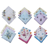 Maxbell 2x18 Pieces Women Soft Cotton Handkerchiefs Wedding Party Hankie Kerchiefs