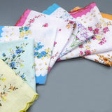 Maxbell 5x18 Pieces Women Soft Cotton Handkerchiefs Wedding Party Hankie Kerchiefs
