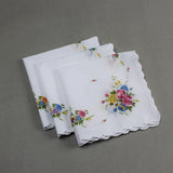 Maxbell 3x18 Pieces Women Soft Cotton Handkerchiefs Wedding Party Hankie Kerchiefs