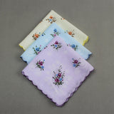 Maxbell 3x18 Pieces Women Soft Cotton Handkerchiefs Wedding Party Hankie Kerchiefs