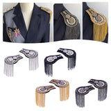 Epaulets Tassel Shoulder Boards Alloy for Clothing Unisex Gold