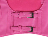 Maxbell 3xElastic Women's Waist Belt Underbust Corset Ladies PU Leather Steampunk Belt Rose Red