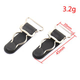 Maxbell 10Pcs Durable Garter Belt Fastener Clips Anti Skid for Men Leg Garter Shorts