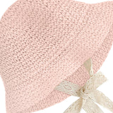 Maxbell Fashion Baby Hat Lace Chain Strap Summer Floppy Baby Girl Caps Pink 52cm