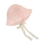 Maxbell Fashion Baby Hat Lace Chain Strap Summer Floppy Baby Girl Caps Pink 58cm