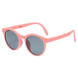 Maxbell Polarized Kids Sunglasses Foldable for Girls and Boys Children Aged 4~12 Pink