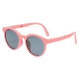 Maxbell Polarized Kids Sunglasses Foldable for Girls and Boys Children Aged 4~12 Pink