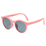 Maxbell Polarized Kids Sunglasses Foldable for Girls and Boys Children Aged 4~12 Pink