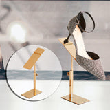 Maxbell 4xShoe Rack Adjustable Height Shoe Display Stand Shoe Riser Shoe Holder Shelf Rose Gold
